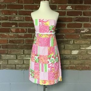 Lilly Pulitzer Pink Patchwork Bowen Dress - Size 6